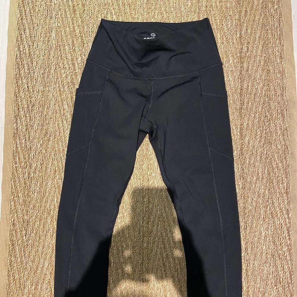 90 Degree By Reflex High Waist Power Flex Tummy Control Black Leggings